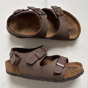 Birkenstock Roma Sandal Toddler / Little Kid Size 28 Mocha EUC